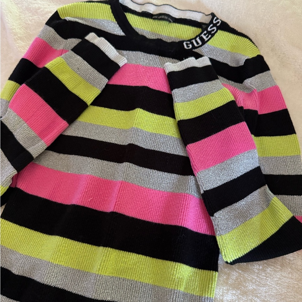Guess Colorful Striped Knit Top